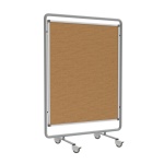 Fahrbare doppelseitige Trennwand, Höhe 190 cm, 120x150 cm, 